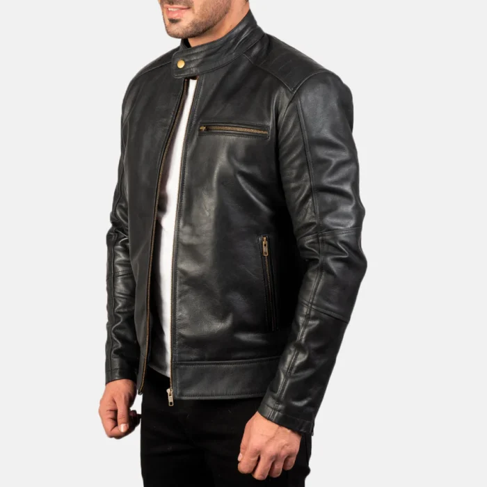 Dean Biker Black Jacket - Pull Up Edition - Image 4