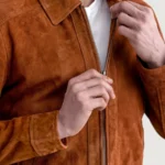 Ryder Tan Bomber Jacket - Suede Edition - Image 3
