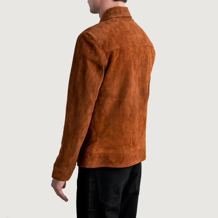 Ryder Tan Bomber Jacket - Suede Edition - Image 2