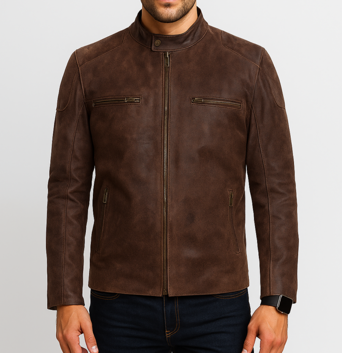 Rogers Vintage Biker Brown Jacket - Pull Up Edition - Image 1