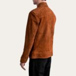 Ryder Tan Brown Bomber Jacket - Suede Edition - Image 2