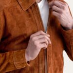 Ryder Tan Brown Bomber Jacket - Suede Edition - Image 3