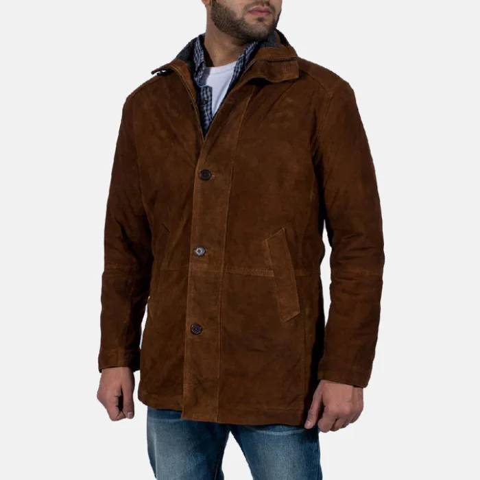 Marshal Tan Bomber Brown Jacket - Suede Edition - Image 3