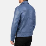 Brad Biker Blue Jacket - Semi-Aniline Edition - Image 2