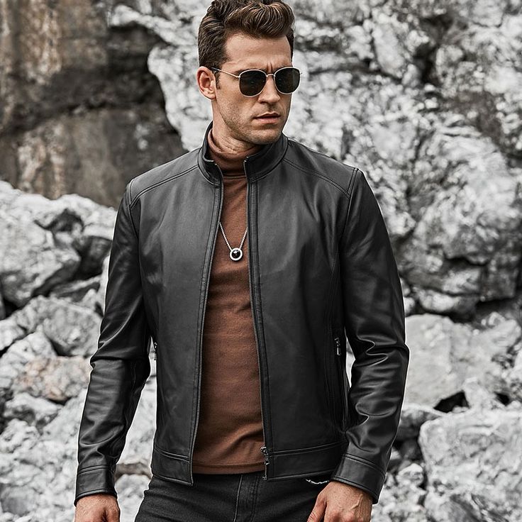 Genuine Leather Jacket Men