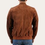 San Diego Brown Bomber Jacket - Suede Edition - Image 2