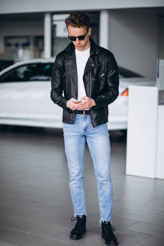 genuine leather jacket men