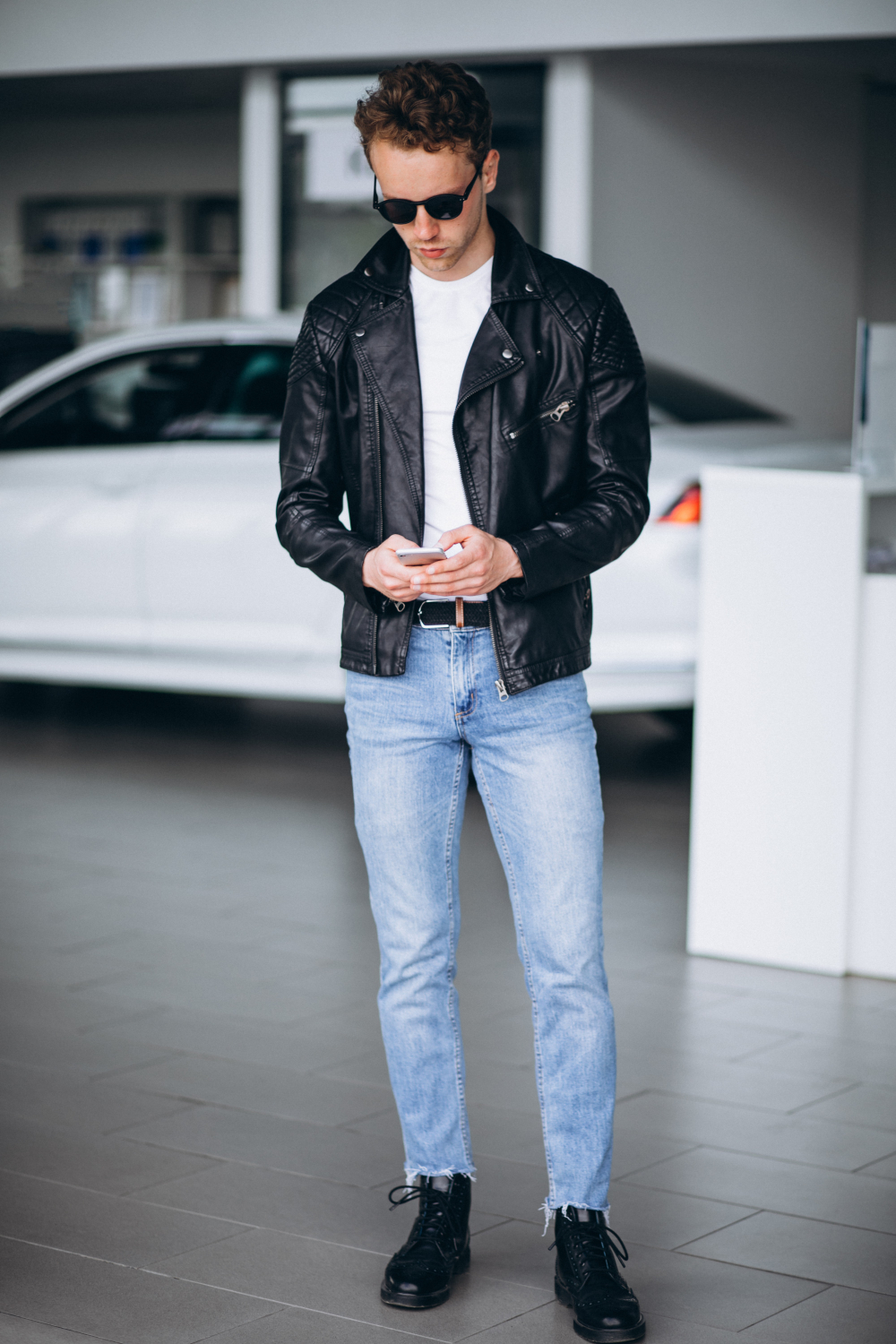 genuine leather jacket men