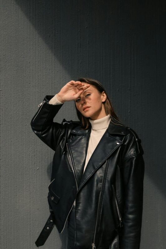 genuine leather jacket women