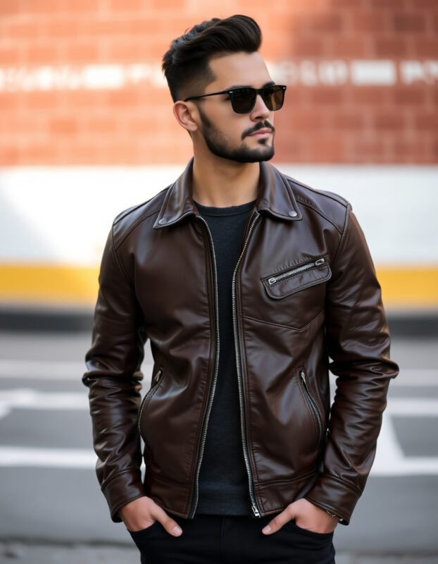 real leather jacket mens