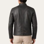 Modoc Distressed Brown Cafe Racer Leather Jacket - Image 2