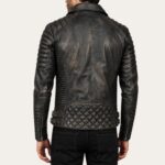Fairfield Distressed Brown Biker Jacket Back Side