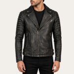 Fairfield Distressed Brown Biker Jacket Front Side