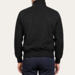 Hartford Black Bomber Jacket - Suede Edition - Image 2