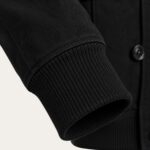 Hartford Black Bomber Jacket Sleeve