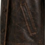 Dean Winchester Supernatural Brown Distressed Leather Car Coat - Image 4